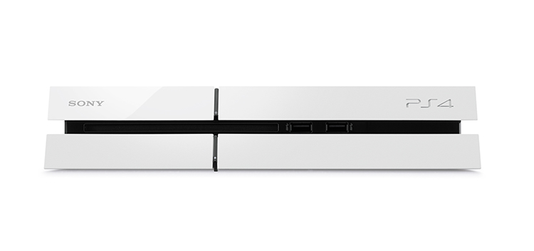 White PS4 front